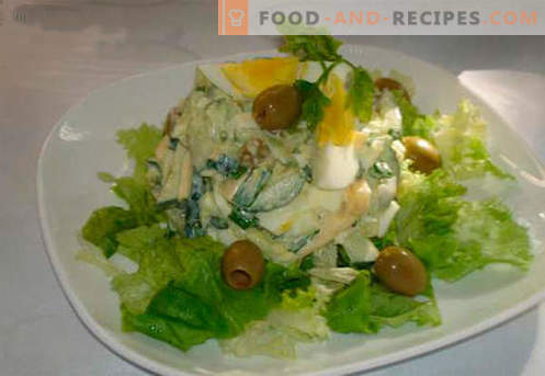 Salotos su agurkais ir kiaušiniais - penki geriausi receptai. Kaip tinkamai ir skaniai virti salotos su agurkais ir kiaušiniu.
