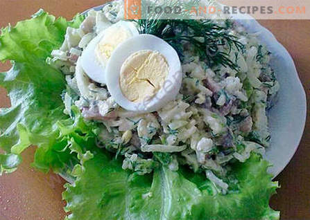 Silkių salotos - geriausi receptai. Kaip tinkamai ir skaniai virti silkių salotas.