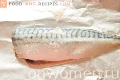 Makrele, gebacken mit saurer Sahne und Gewürzen