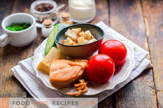 Malibu salotos su vištiena, sūriu ir daržovėmis. Išbandykite jį tikrai!