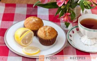 Muffins au citron - une saveur séduisante! Recettes de muffins au citron délicats fourrés à la crème, meringue et glaçage
